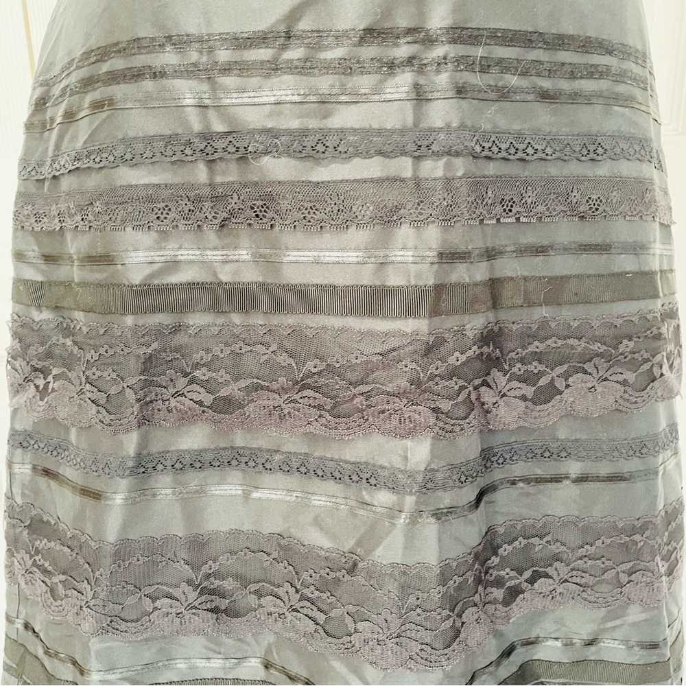 Vintage Express 100% Silk, Lace and tulle Midi Black Skirt - Picture 6 of 13